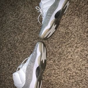 Shoes, Jordan, 9, silver and white
